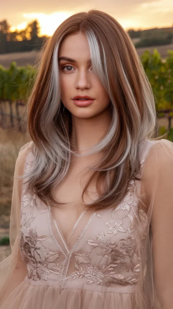 28 Gorgeous Brown Hair with Silver Highlights Ideas to Try