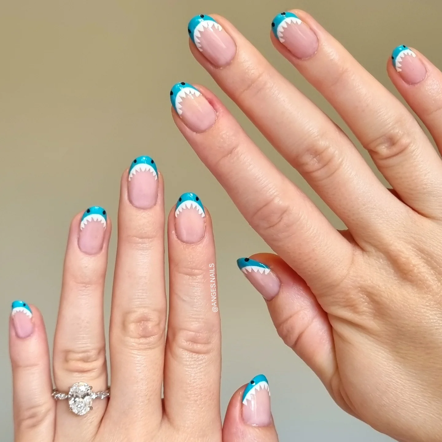 Blue Shark French Tips