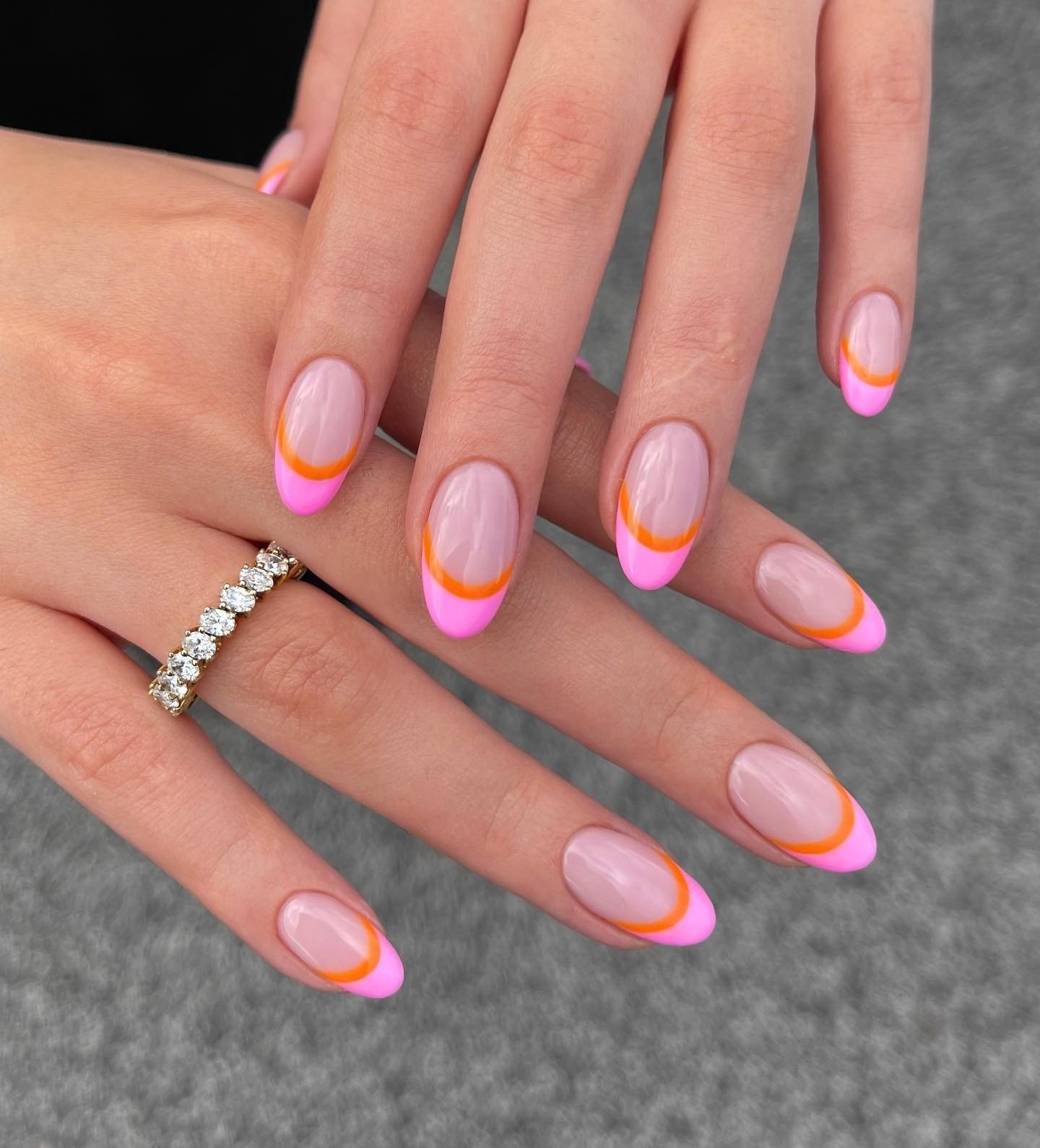 Pink Orange Double French