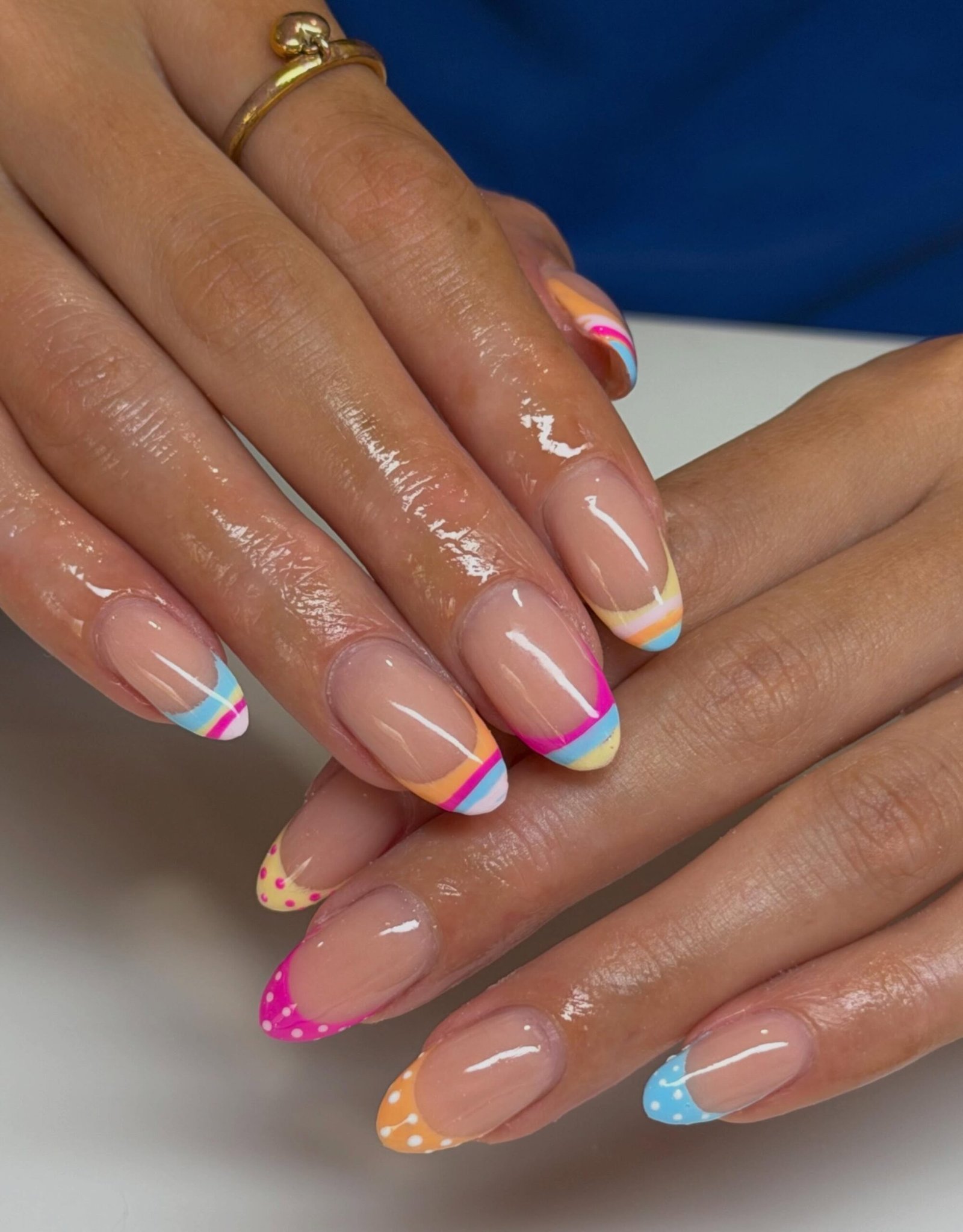 Mixed Pattern Pastel Tips