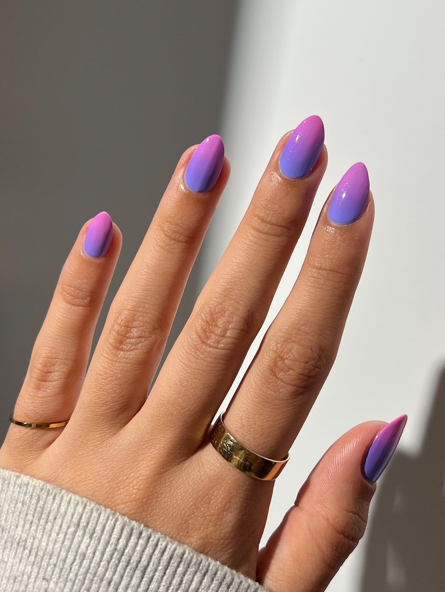 Purple Pink Almond Ombre