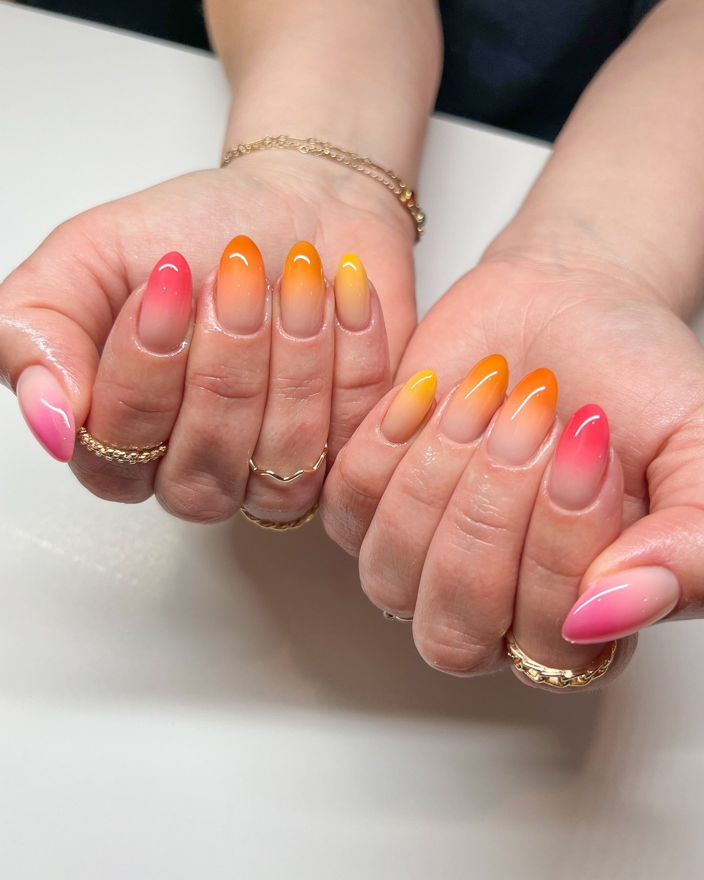 Sunset Almond Multi Ombre