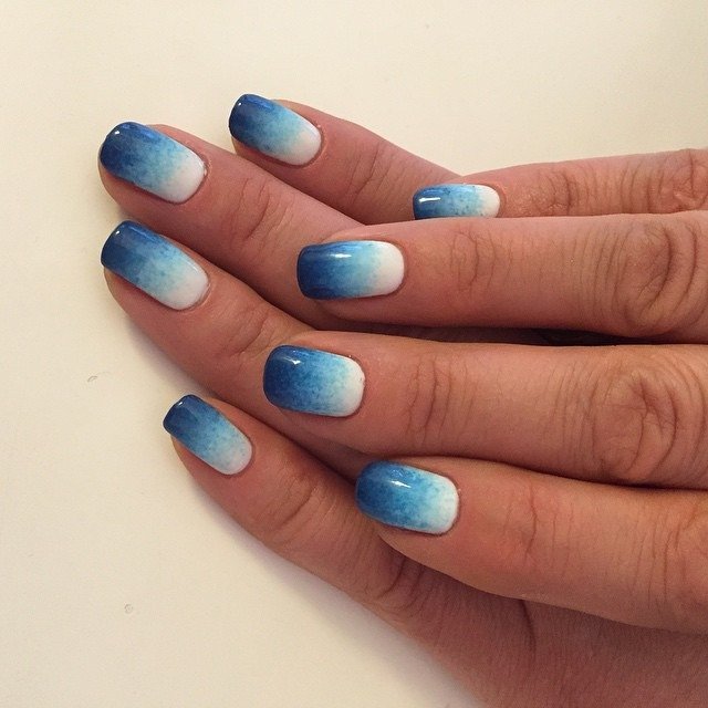 Ocean Blue White Ombre