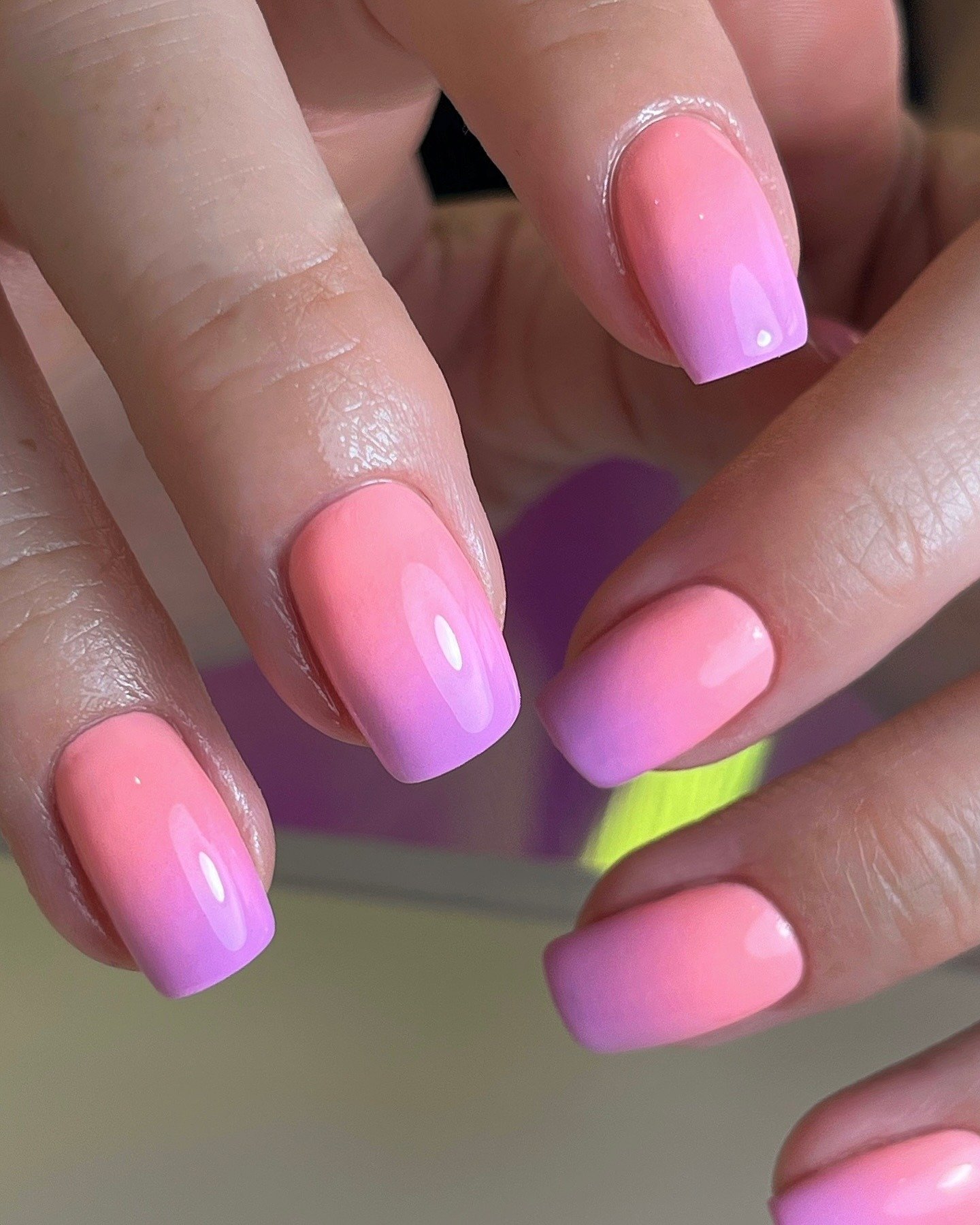 Pink To Lavender Square Ombre