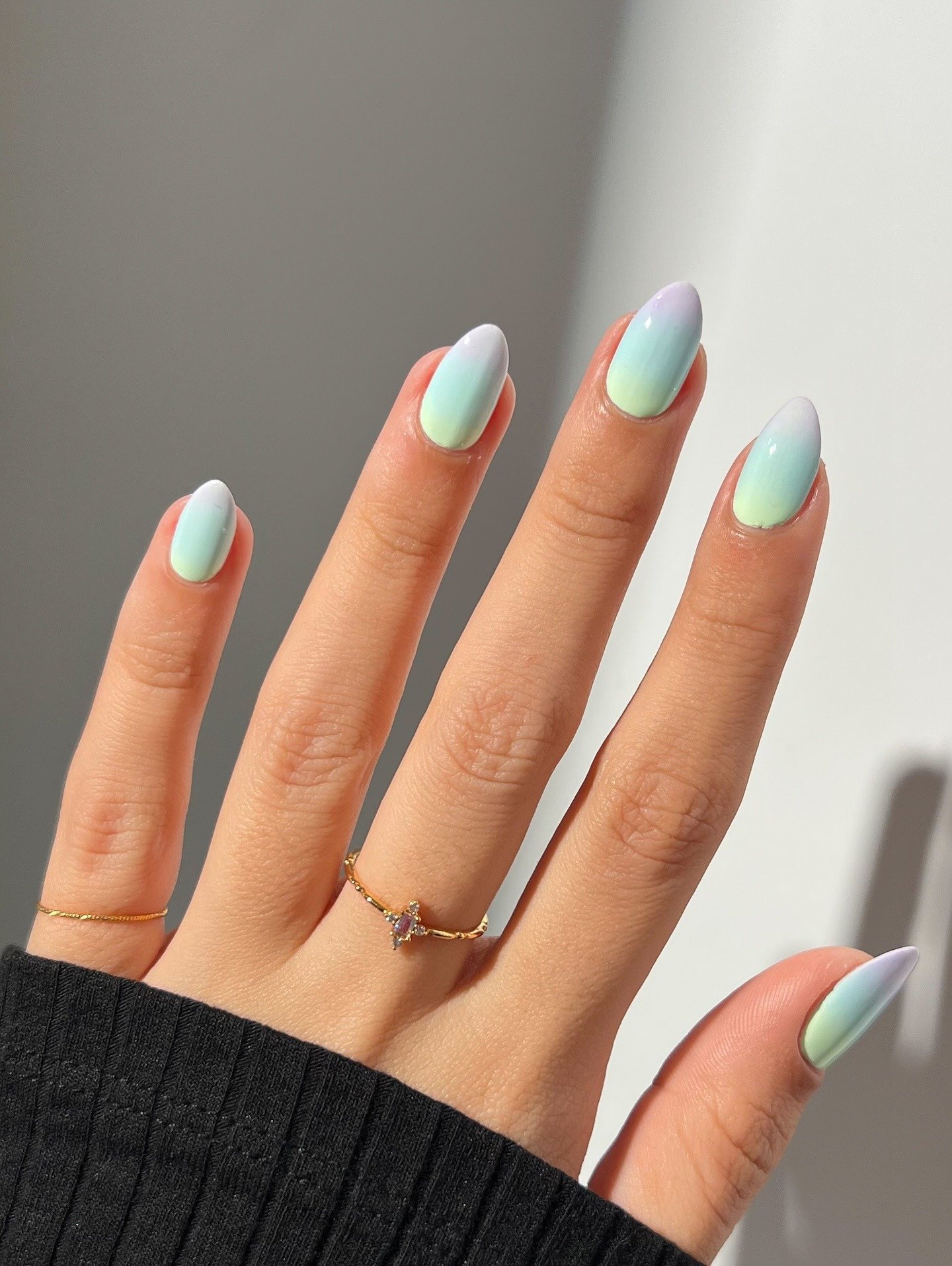 Pastel Mint Lavender Ombre