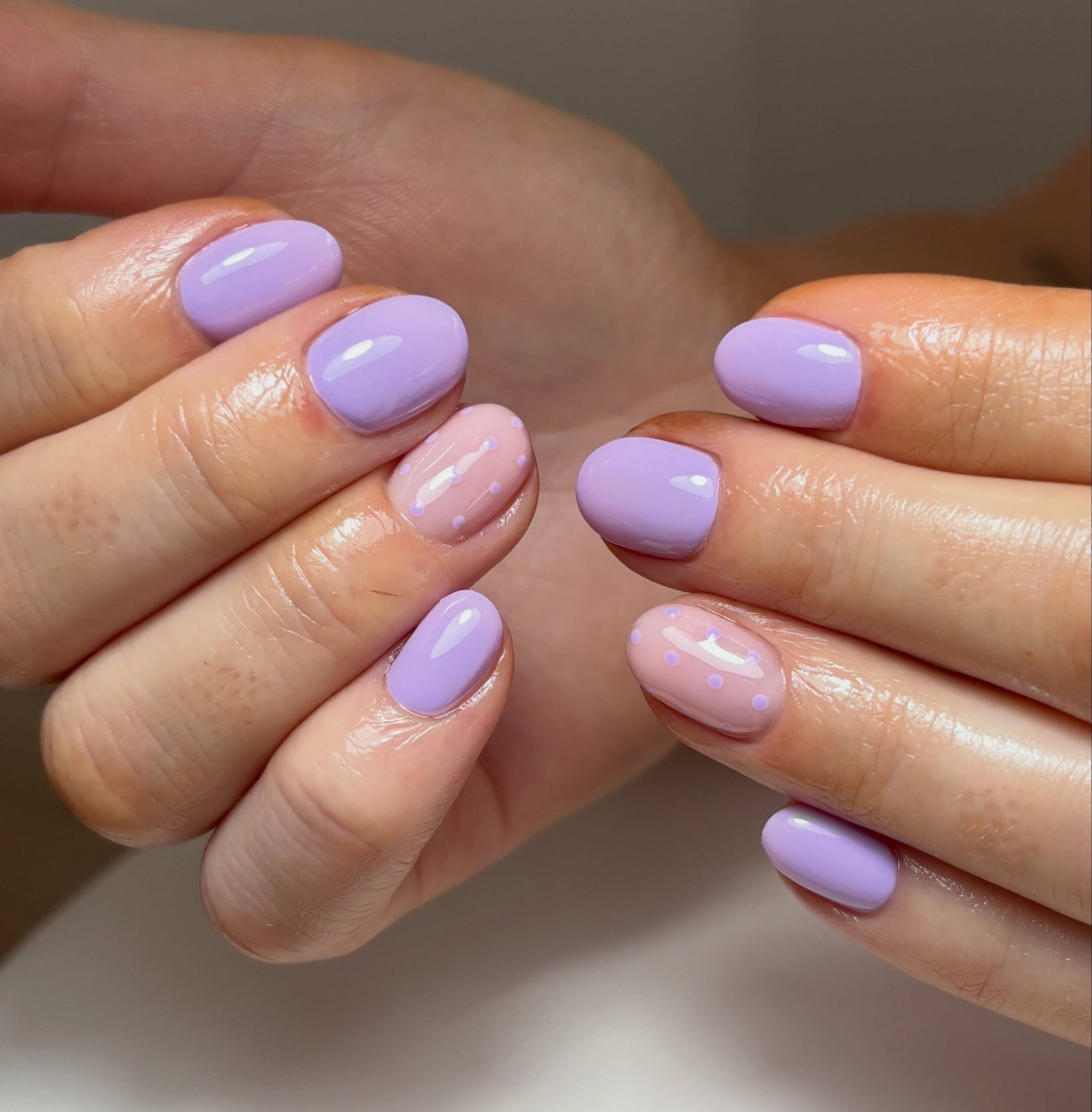 Lavender Polka Dot Accent