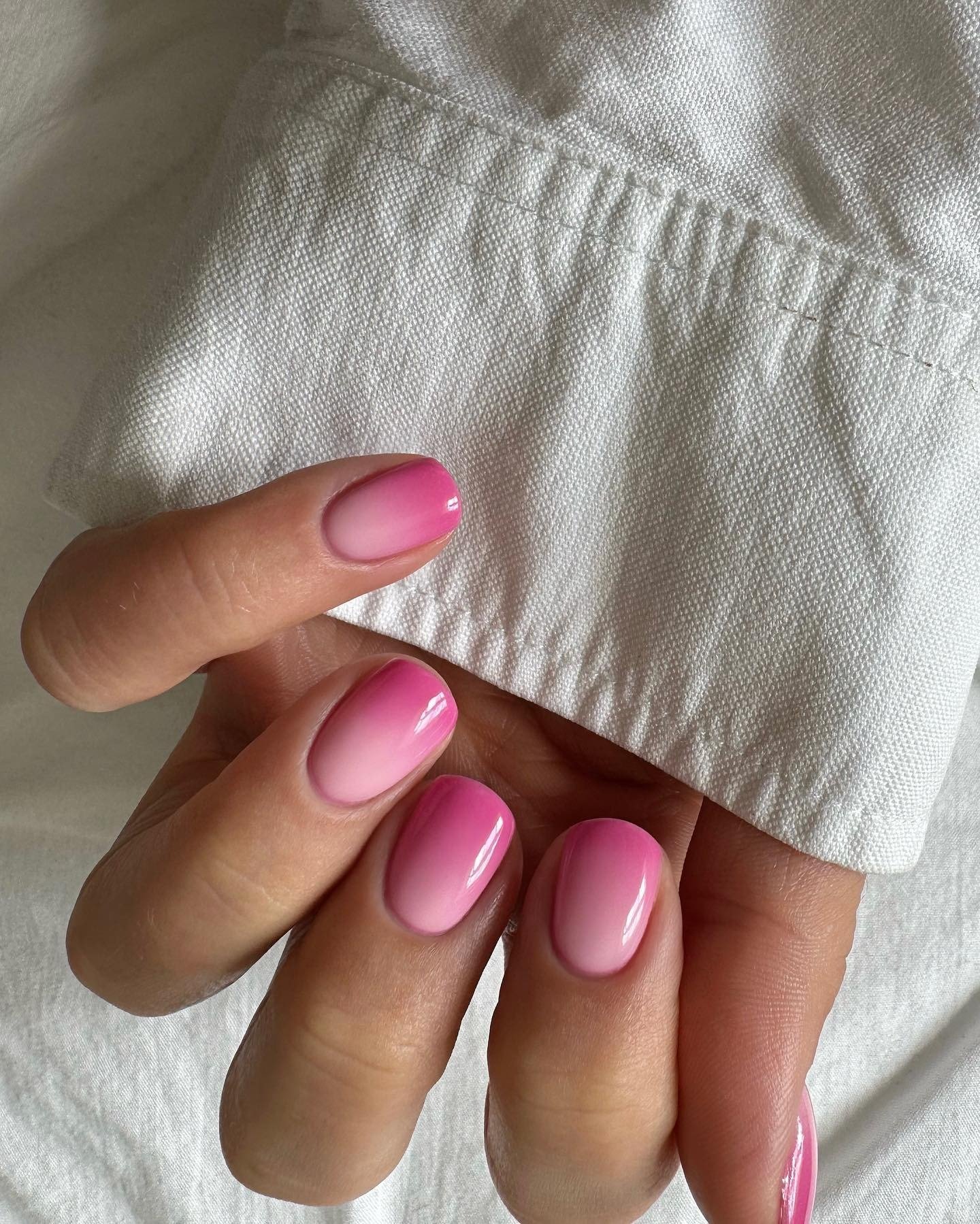 Pink Ombre Gradient Nails
