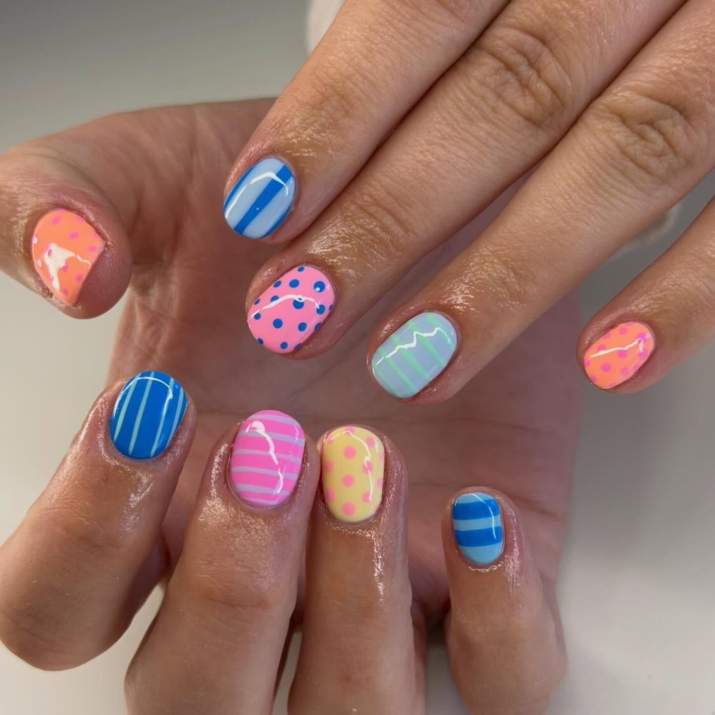 Pastel Stripes Polka Dots Mix