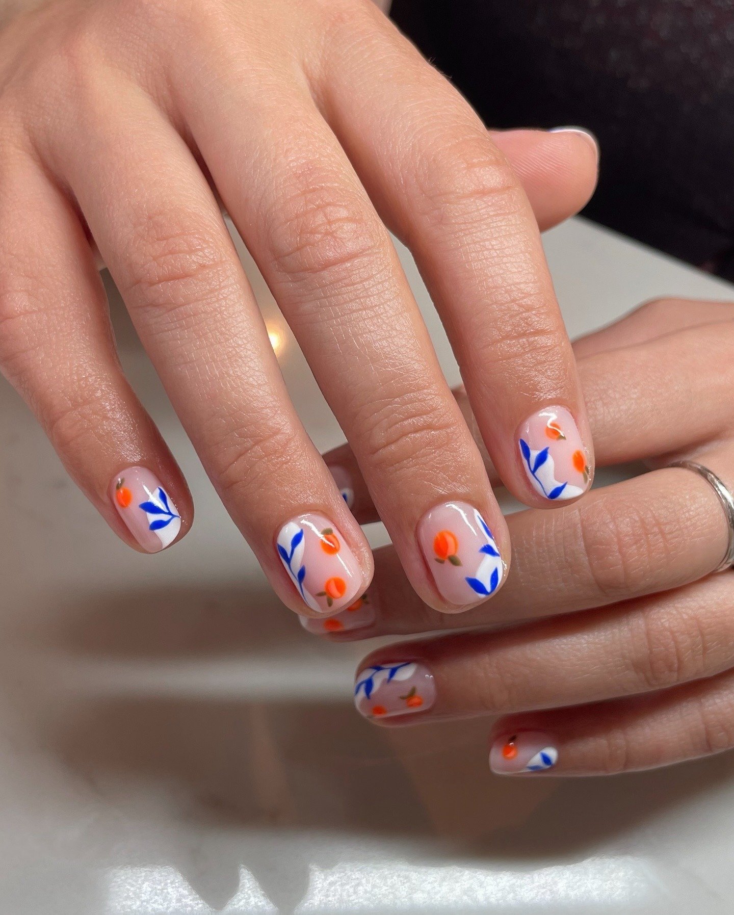 Orange Fruit Blue Leaf