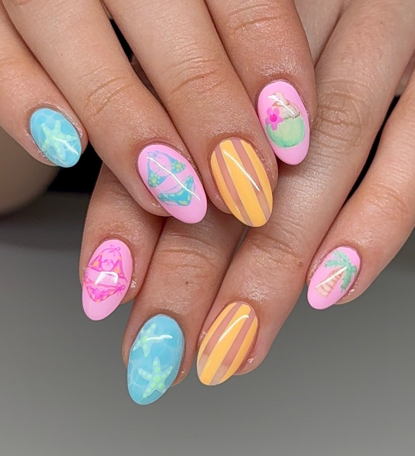 Pastel Pink Beach Icons