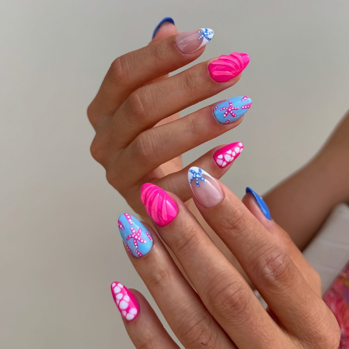 Hot Pink Blue Starfish Almonds